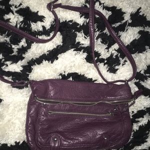 Plum colored crossbody purse